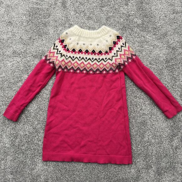 Gymboree Sweater Dress Girls 10 Fair Isle Yoke Winter Nordic Scandinavian Cozy - Picture 7 of 7